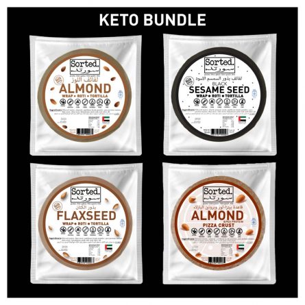 Keto Bundle: Three packs of wraps, one pack of pizza crust